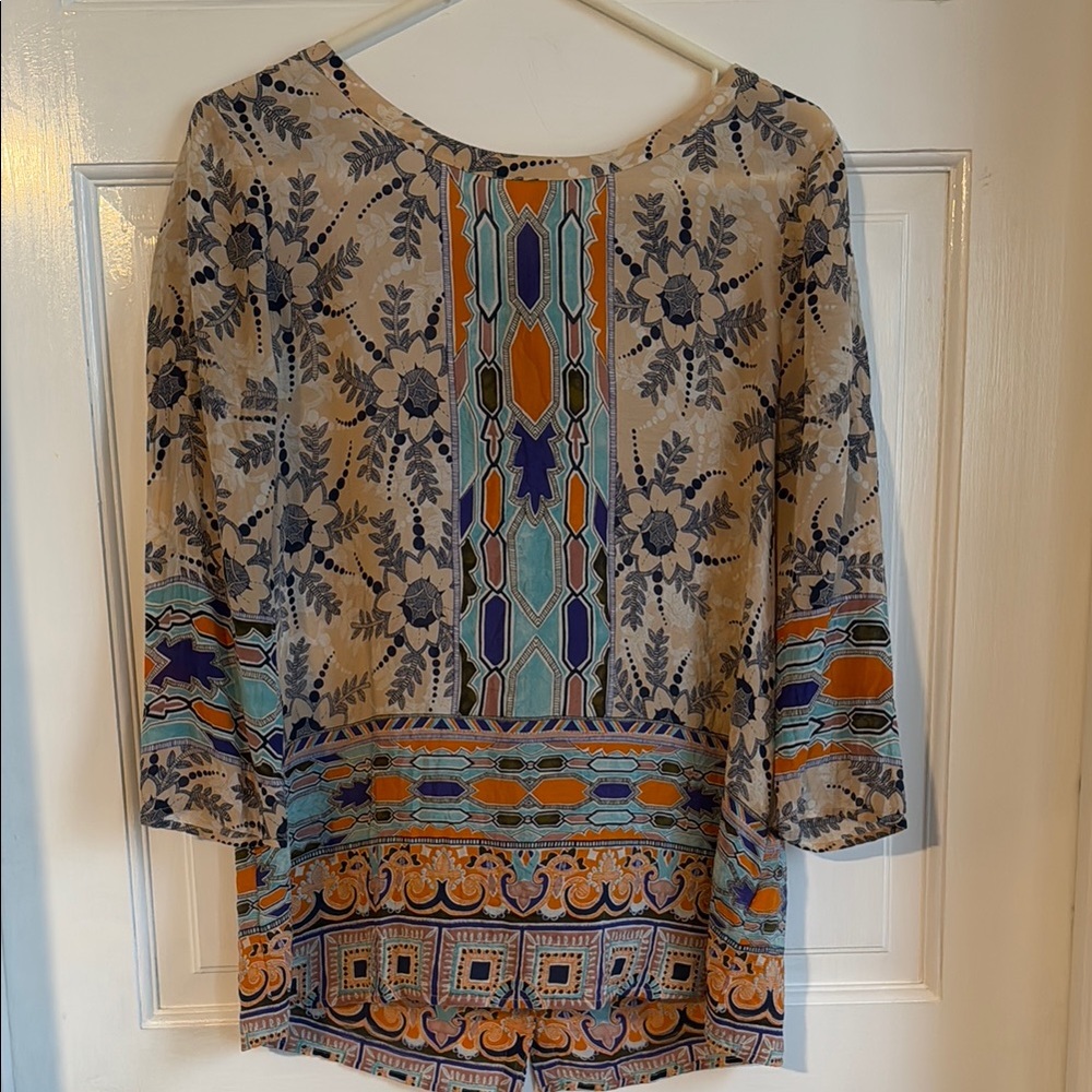 Floral Patterned Women's Top - Multicolor